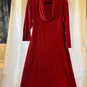 Connected Apparel Vibrant Red sweater Dress